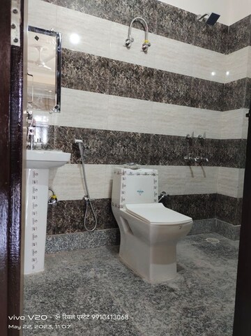 Bathroom in 2 BHK Builder Floor at Chattarpur – for Rent
