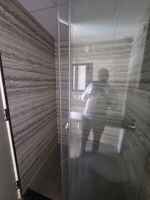 Bathroom in 2 BHK Apartment at Prasun Sarvam, Kharadi – for Rent