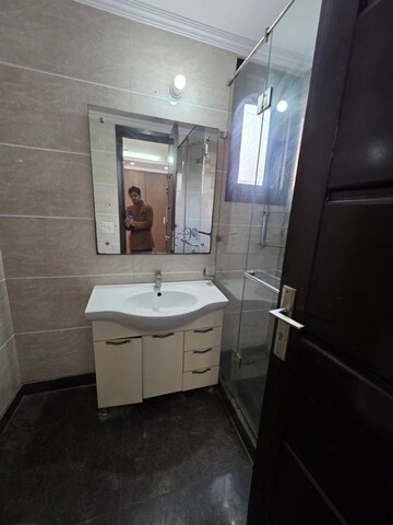 Bathroom in 3 BHK Builder Floor at Chittaranjan Park – for Rent