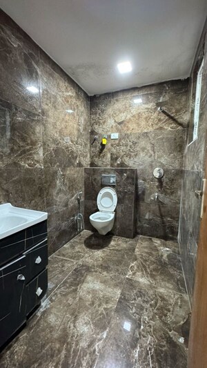 Bathroom in 3 BHK Apartment at Palm Residency Chhatarpur, Rajpur Khurd Extension – for Rent