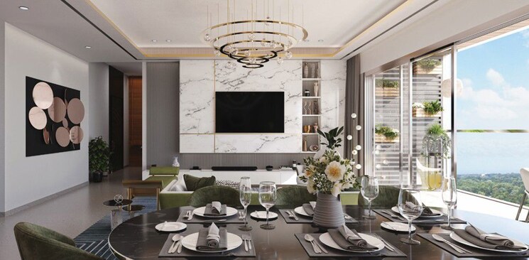 Dining area, signature-global-sarvam 3 Bedroom 2040 Sq.Ft. Apartment In Sector 37d Gurgaon 9903927