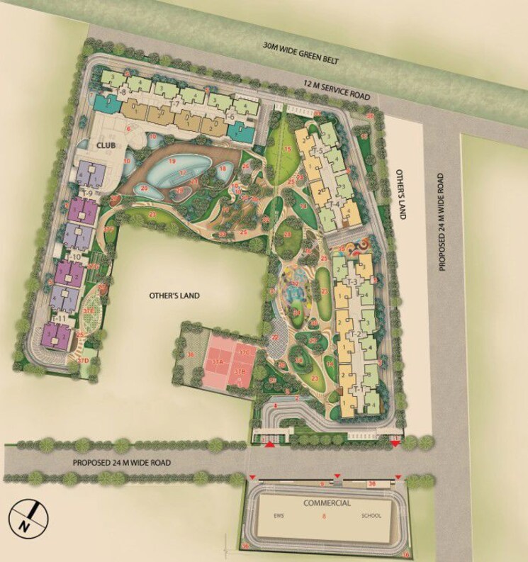 Master Plan, signature-global-sarvam 3 Bedroom 2040 Sq.Ft. Apartment In Sector 37d Gurgaon 9903927