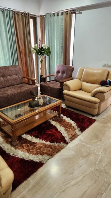 Living Room in 4 BHK Apartment at Prahlad Nagar – for Rent