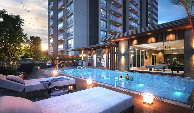 Swimming Pool, goel-ganga-platinum 4 Bedroom 1980 Sq.Ft. Apartment In Kharadi Pune 9904070