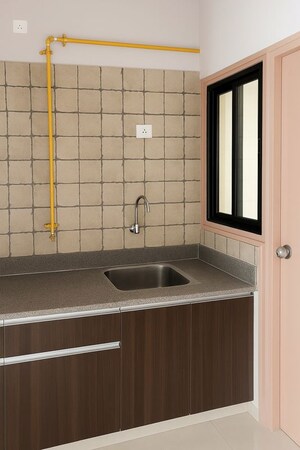 Kitchen in 2 BHK Apartment at Yash Arian, Memnagar – for Sale