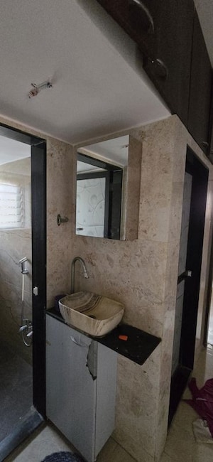 Bathroom in 3 BHK Apartment at Neha Society, Louis Wadi – for Sale