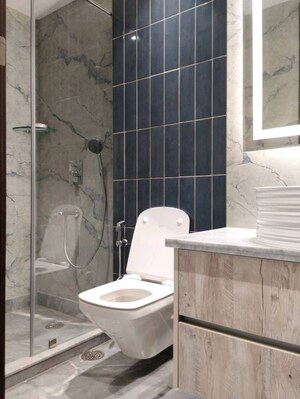 Bathroom in 3 BHK Builder Floor at Nizamuddin East – for Rent