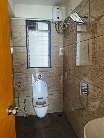 Attached Bathroom in 3 BHK Apartment at Chandak 34 Park Estate, Goregaon West – for Rent