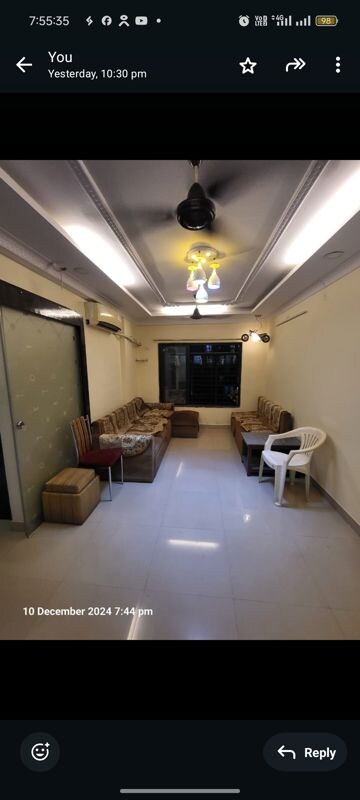 Living Room in 1 BHK Apartment at Raj Tower Borivali, Borivali West – for Rent