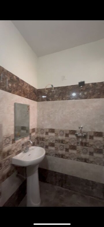 Bathroom in 3 BHK Builder Floor at Shri Devaji Residency, Dhakoli – for Rent