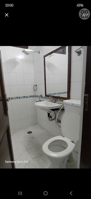 Bathroom in 3 BHK Apartment at Malviya Nagar – for Rent