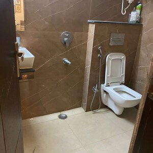 Bathroom in 3 BHK Builder Floor at Mehrauli – for Rent