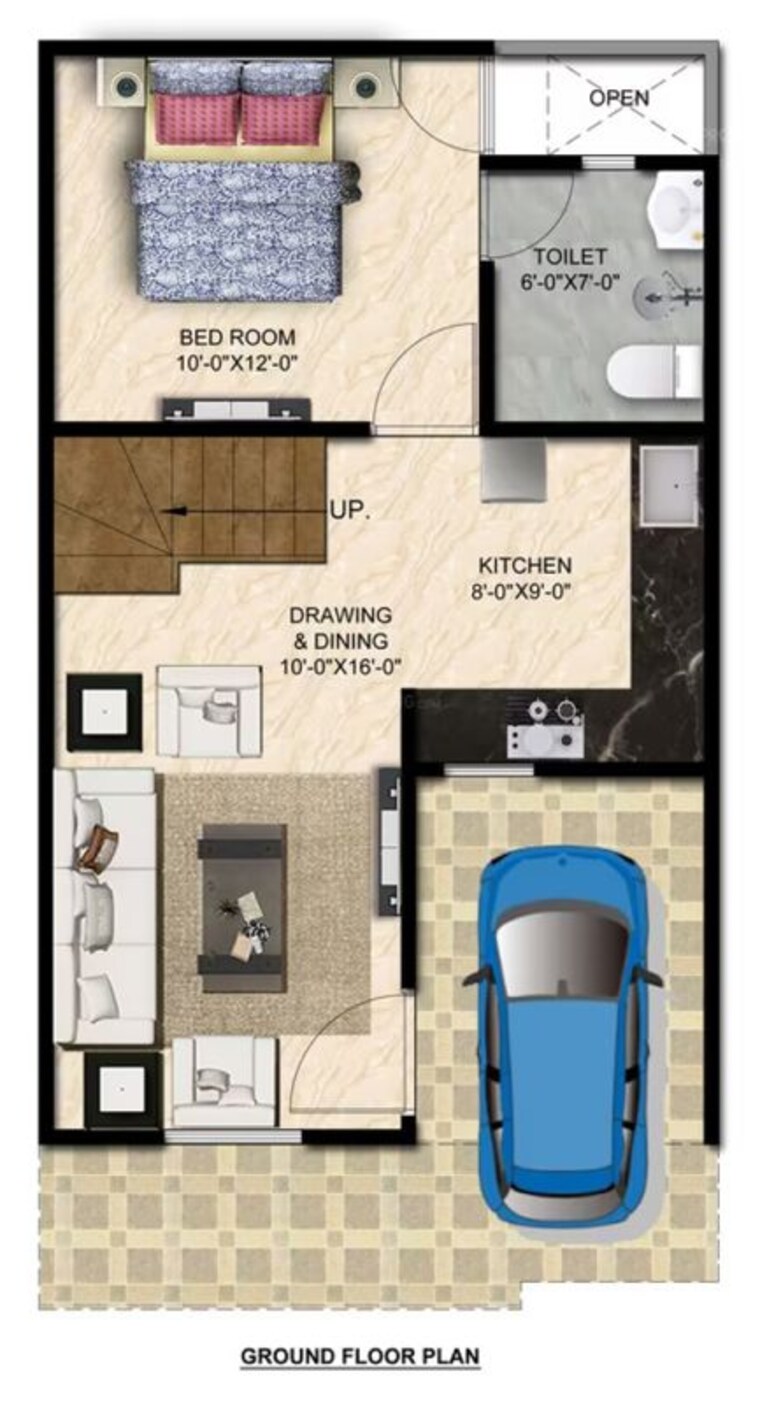 Floor Plan, thv-vihaan-villa 3 Bedroom 1550 Sq.Ft. Villa In Sector 10 Greater Noida Greater Noida 9872505