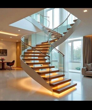 Staircase in 3 BHK Villa at Vijay Nagar – for Sale