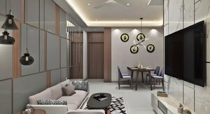 Living Room in 1 BHK Apartment at Bhaveshwar Aqua, Kalamboli – for Sale