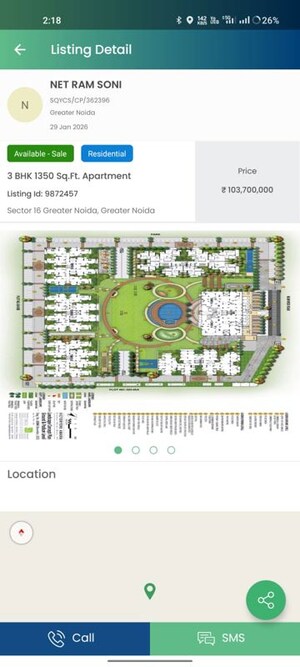Master Plan in 3 BHK Apartment at VIctoryone Amara, Sector 16 Greater Noida – for Sale