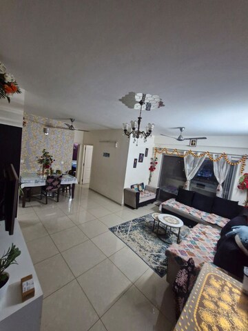 Living Room in 2 BHK Apartment at Goyal Footprints, Thanisandra Main Road – for Rent