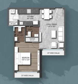 Floor Plan in 2 BHK Apartment at Roswalt Zaiden, Andheri West – for Sale