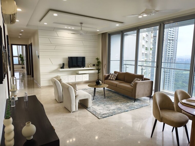 Living Room, oberoi-exquisite-goregaon 3 Bedroom 1300 Sq.Ft. Apartment In Goregaon East Mumbai 9906490