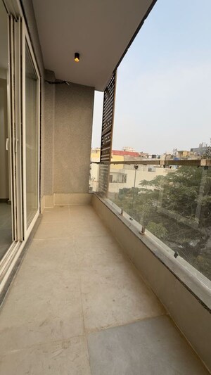 Balcony in 2 BHK Apartment at Palm Residency Chhatarpur, Rajpur Khurd Extension – for Rent