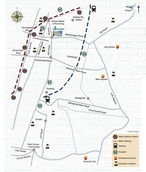 3 BHK Apartment – Map Location View at Ginni Himadri, Shyamnagar - for Sale