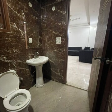 Bathroom in 3 BHK Builder Floor at Chattarpur – for Rent