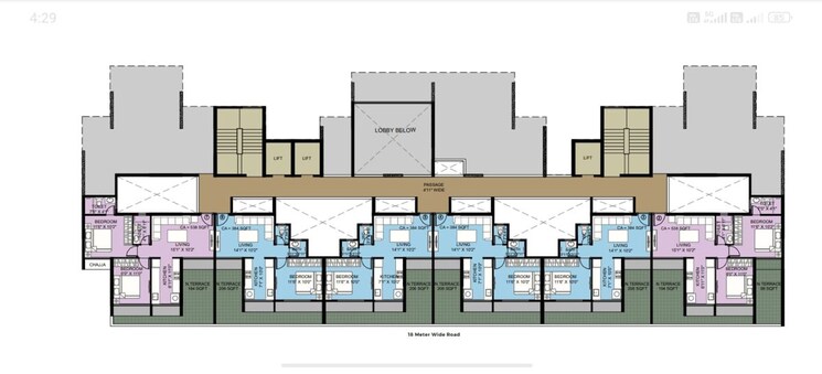 Floor Plan, shree-sai-ayaana 1 Bedroom 383 Sq.Ft. Apartment In Taloja Sector 26 Navi Mumbai 9909153