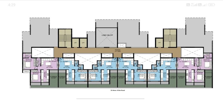 Floor Plan, shree-sai-ayaana 1 Bedroom 383 Sq.Ft. Apartment In Taloja Sector 26 Navi Mumbai 9909153