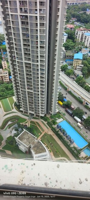 Balcony in 3 BHK Apartment at Kalpataru Immensa, Kolshet Road – for Rent
