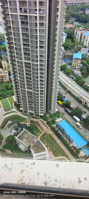 Balcony in 3 BHK Apartment at Kalpataru Immensa, Kolshet Road – for Rent