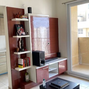 Living Room in 2.5 BHK Apartment at Bhartiya Nikoo Homes, Kannur – for Rent