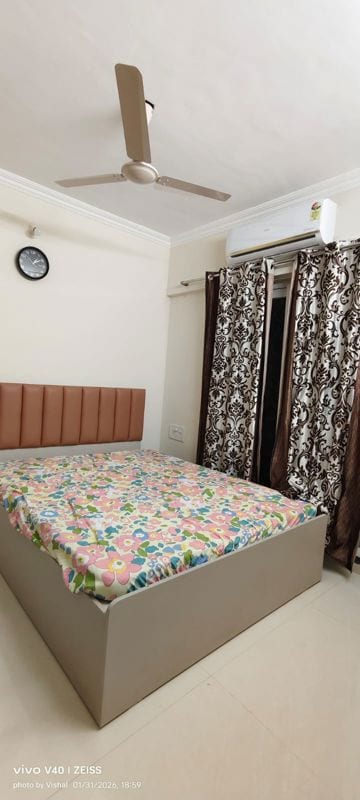 Bedroom in 1 BHK Apartment at Raunak Bliss, Ghodbunder Road – for Rent