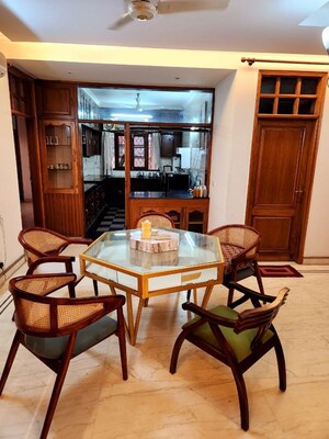 Living Room in 4 BHK Apartment at Panchsheel Park – for Rent