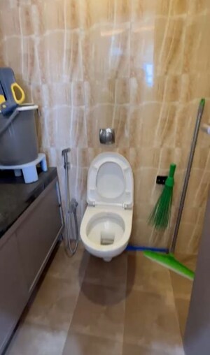 Bathroom in 3 BHK Apartment at T Bhimjyani Neelkanth Woods, Manpada – for Rent