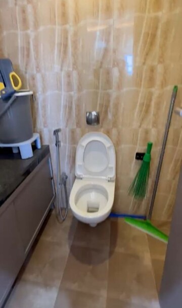 Bathroom in 3 BHK Apartment at T Bhimjyani Neelkanth Woods, Manpada – for Rent