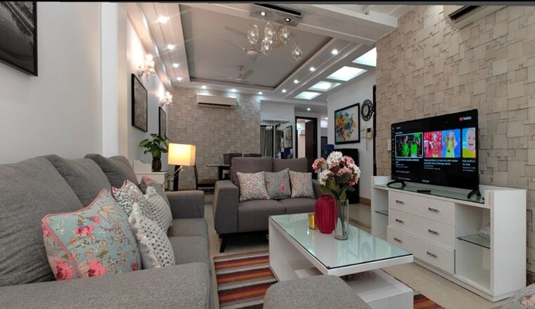 Living Room, greater kailash i 3 Bedroom 2800 Sq.Ft. Builder Floor In Greater Kailash I Delhi 9910785