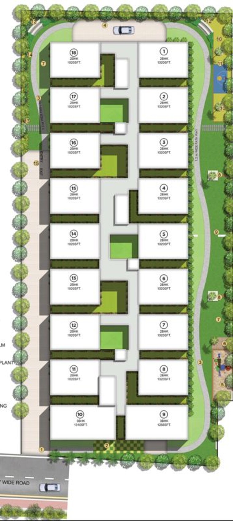 Floor Plan, gundlapochampalli 2 Bedroom 1020 Sq.Ft. Apartment In Gundlapochampalli Hyderabad 9896481