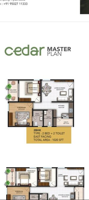 Floor Plan in 2 BHK Apartment at Gundlapochampalli – for Sale