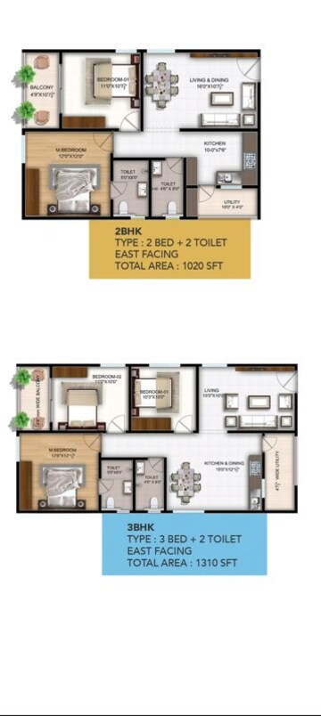 Floor Plan in 2 BHK Apartment at Gundlapochampalli – for Sale