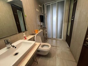 Bathroom in 3 BHK Apartment at Runwal Elegante, Andheri West – for Rent