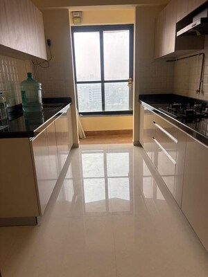 Kitchen in 3 BHK Apartment at Kalpataru Mugnus, Bandra East – for Rent