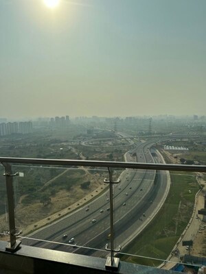 Balcony in 3 BHK Apartment at Krisumi Waterside Residences, Sector 36a – for Rent