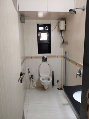 Bathroom in 2 BHK Apartment at K Raheja Interface Heights, Malad West – for Rent