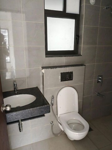 Bathroom in 2 BHK Apartment at Shapoorji Pallonji Sensorium, Hinjewadi – for Rent