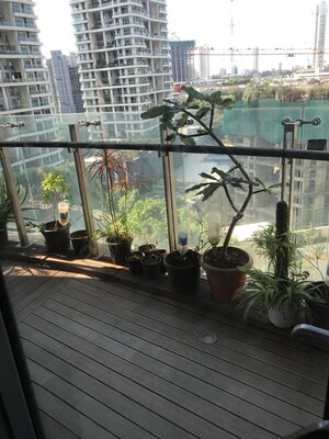 Balcony in 4 BHK Apartment at Lodha The World Towers World One Tier 2, Worli – for Rent