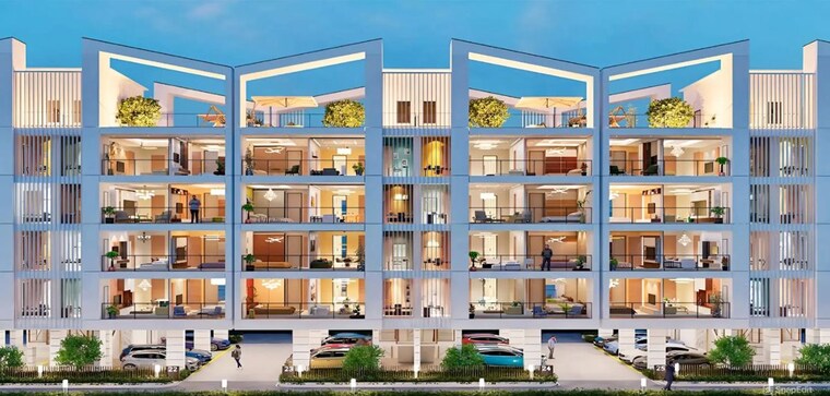 Exterior View, signature-global-daxin-vistas 3 Bedroom 1800 Sq.Ft. Builder Floor In Bhondsi Gurgaon 9911827