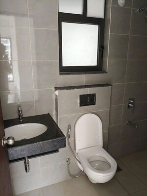 Bathroom in 2 BHK Apartment at Shapoorji Pallonji Sensorium, Hinjewadi – for Rent
