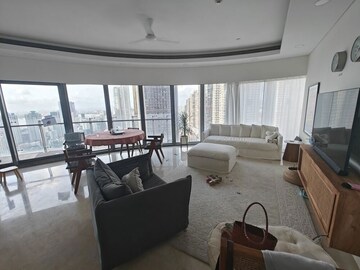 Living Room in 3 BHK Apartment at Lodha World View, Worli – for Rent