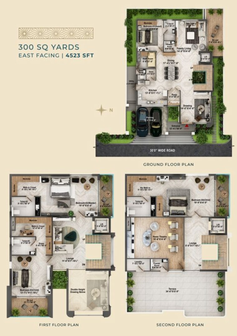 Floor Plan, tukkuguda 4 Bedroom 4523 Sq.Ft. Villa In Tukkuguda Hyderabad 9912848
