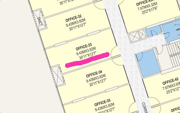  Office Space – Map Location View at Geras Imperium Rise, Hinjewadi - for Rent